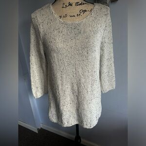 J.Jill blouse knitted spotted boho chic preppy‎ coastal tight knit